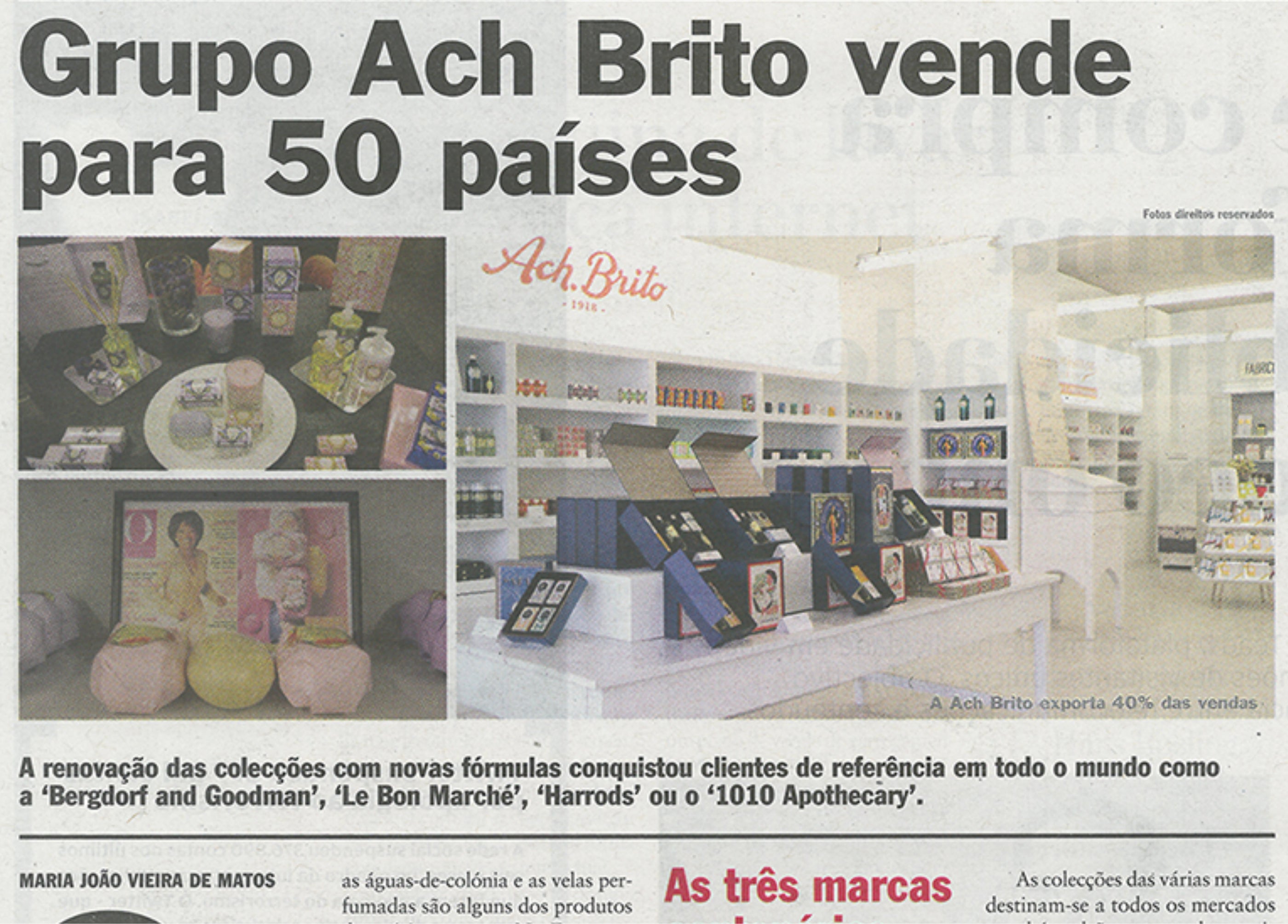 Grupo Ach Brito vende para 50 países